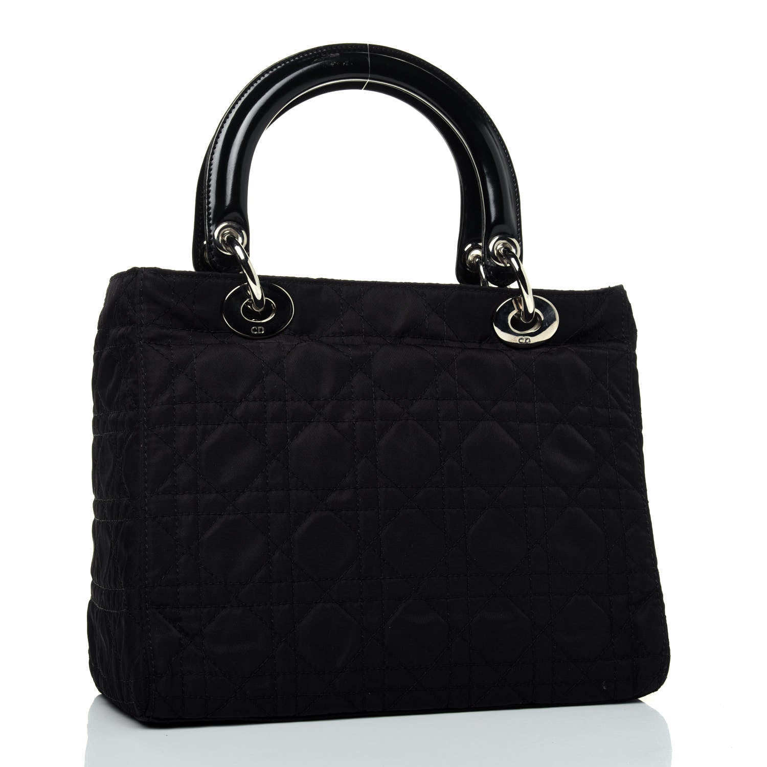 Christian Dior Nylon Cannage Medium Lady Dior Black 3 of 19