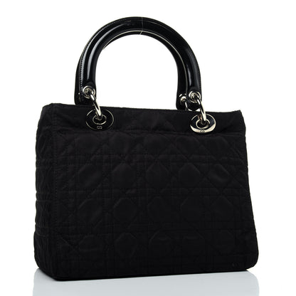 Christian Dior Nylon Cannage Medium Lady Dior Black 3 of 19