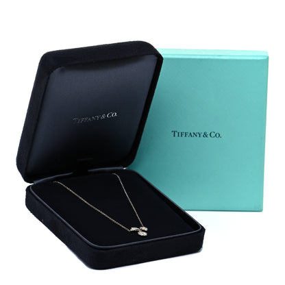 Tiffany Platinum Diamond Paper Flowers Pave Pendant Necklace 5 of 5