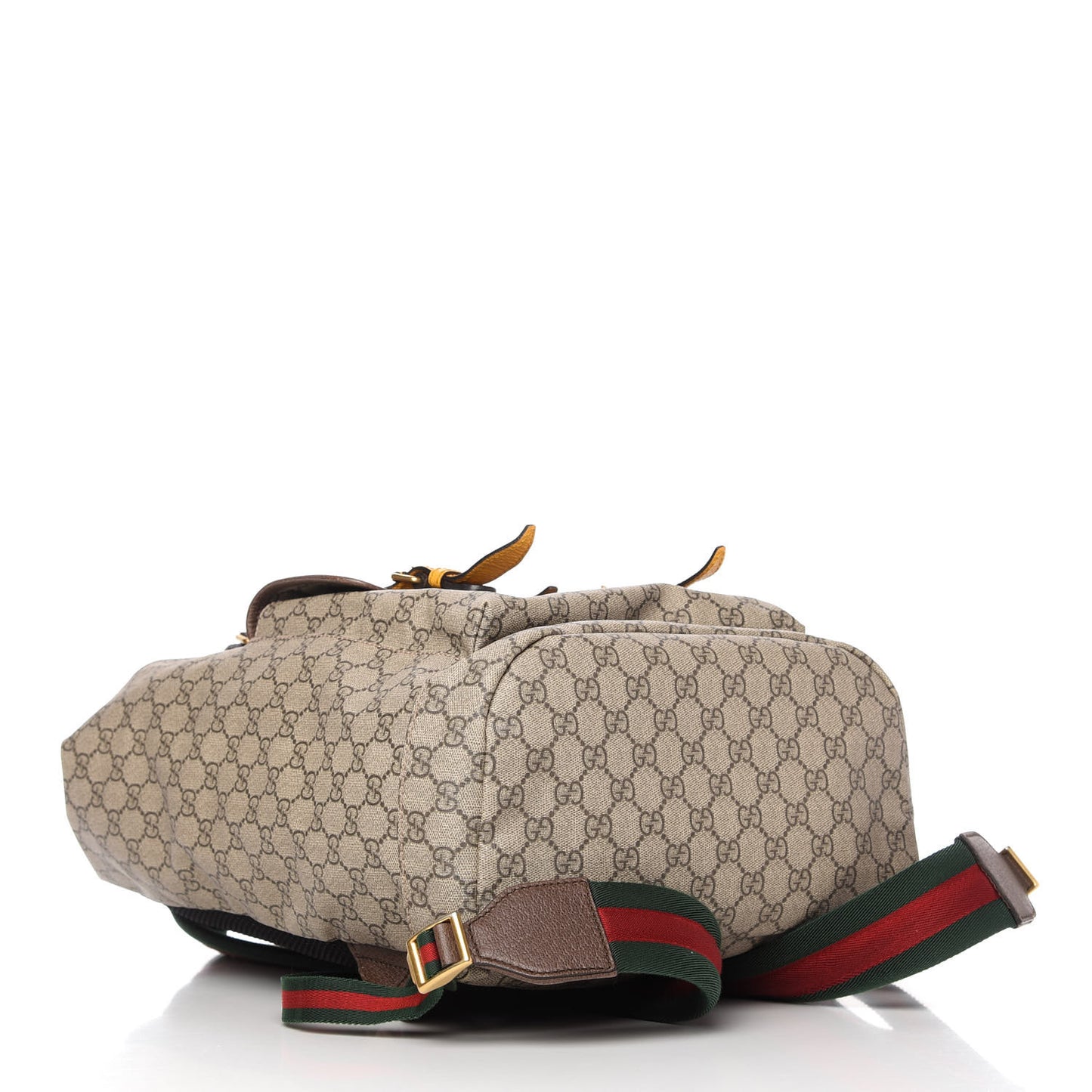 Soft GG Supreme Monogram Neo Vintage Double Buckle Backpack Beige New Acero Crop