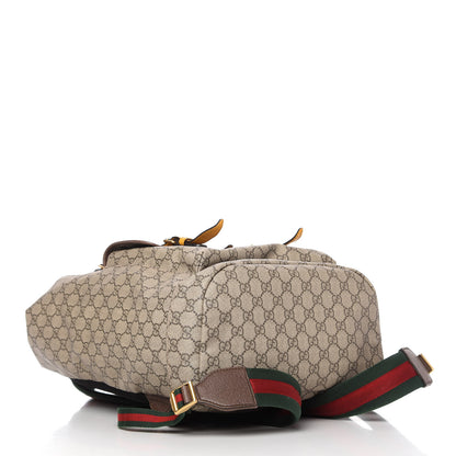 Gucci Soft GG Supreme Monogram Neo Vintage Double Buckle Backpack Beige New Acero Crop 4 of 10