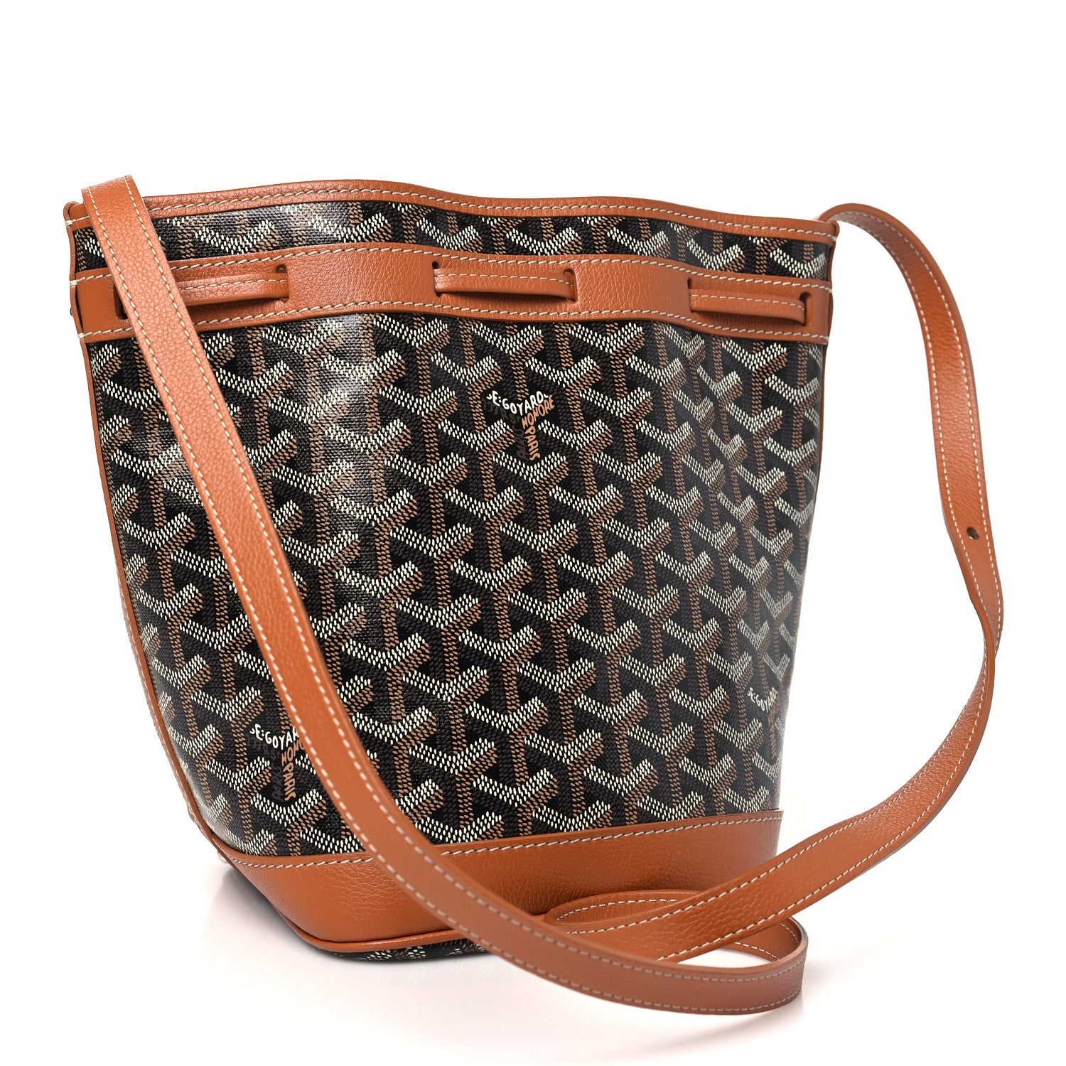Goyard Goyardine Petit Flot Bucket Bag PM Black Gold 3 of 9