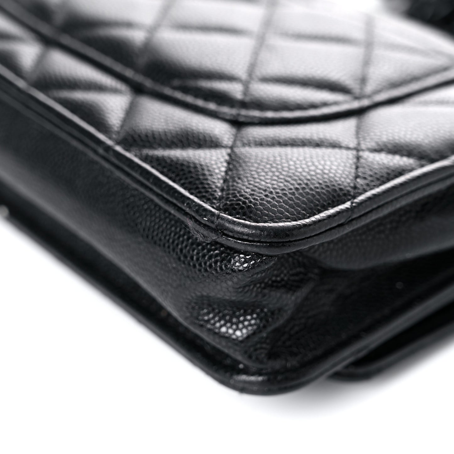 Caviar Quilted My Everything Wallet On Chain WOC Black