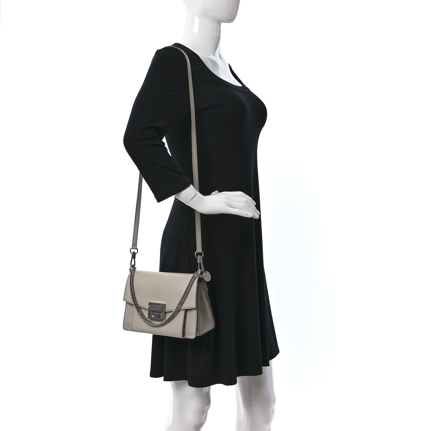 Givenchy Sugar Goatskin Small GV3 Shoulder Bag Nude Pink 2 of 16