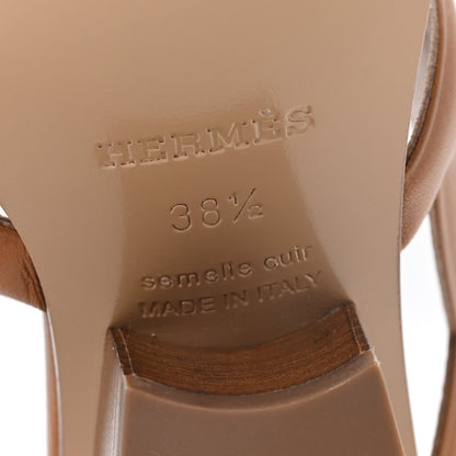 Hermes Nappa Lipari 70 Sandals 38.5 Naturel 7 of 10