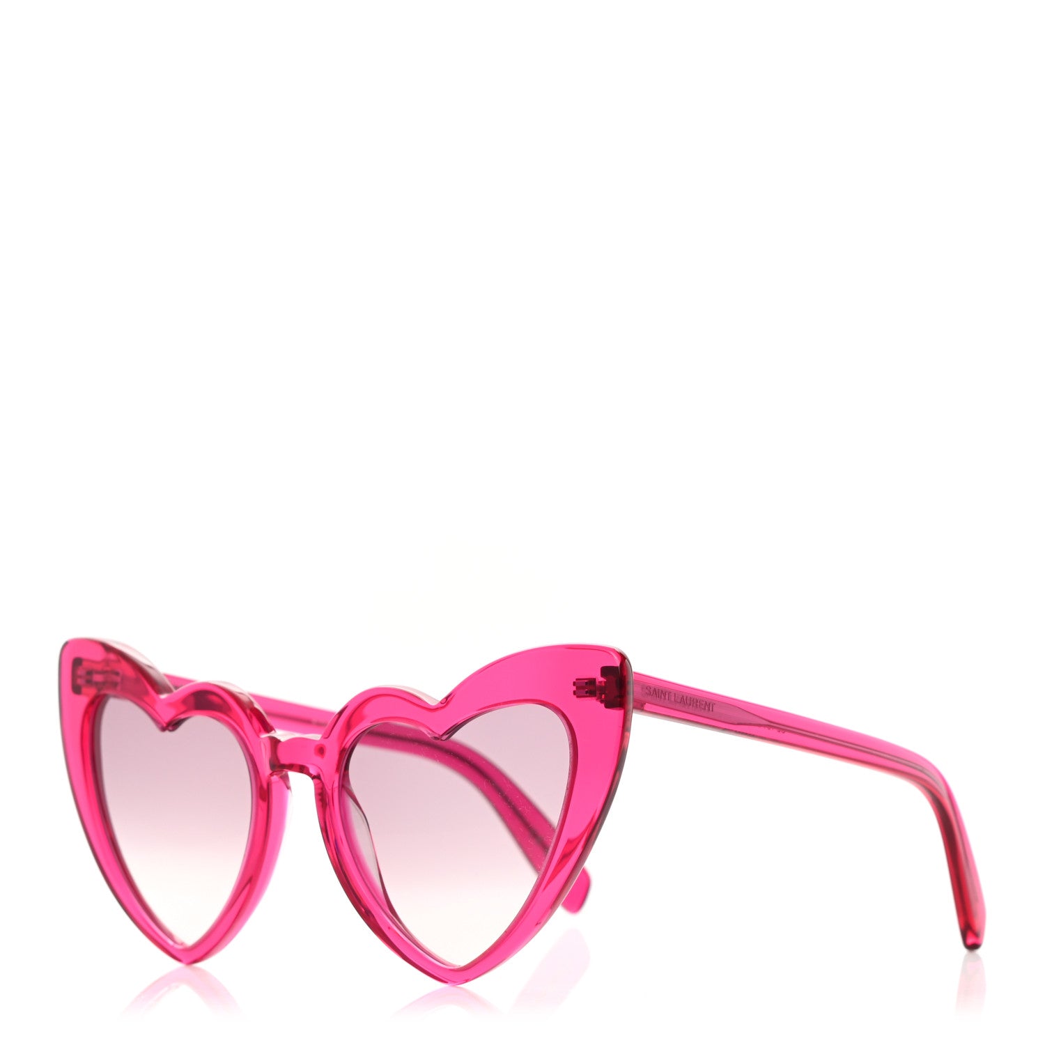 Saint Laurent Acetate Heart Frame Loulou SL181 Sunglasses Pink 1 of 8