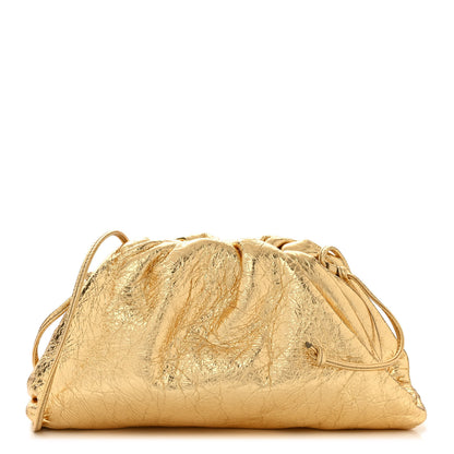 Bottega Veneta Metallic Crinkled Lambskin The Mini Pouch Oro 1 of 11
