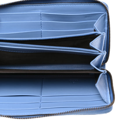 Gucci Calfskin Matelasse GG Marmont Zip Around Wallet Clear Sky Blue 5 of 9