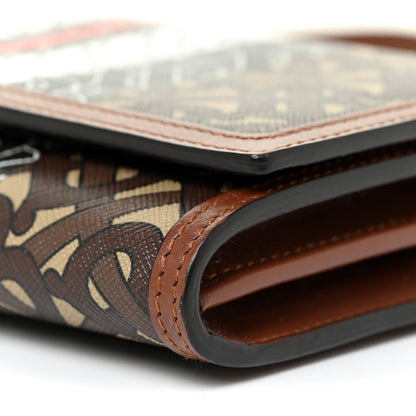 Burberry E-Canvas Monogram Stripe Hannah Wallet Bridle Brown 10 of 12
