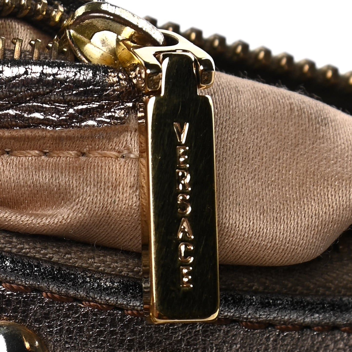 Metallic Calfskin Snap Out Of It Bag Bronze