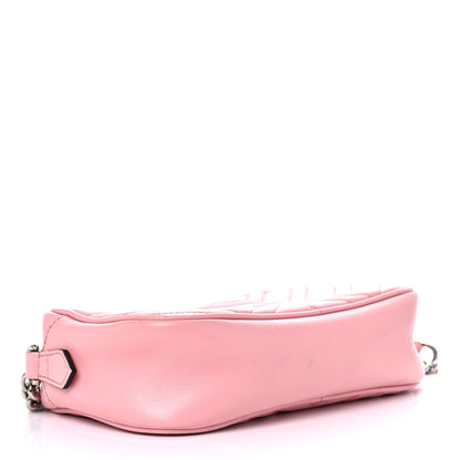 Gucci Calfskin Matelasse Small GG Marmont Chain Shoulder Bag Wild Rose 4 of 19