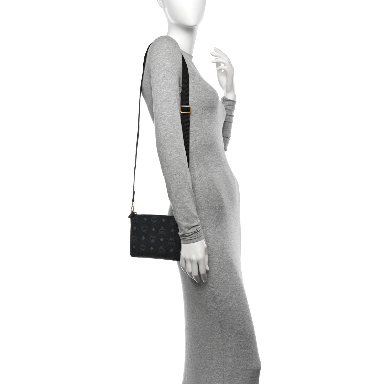 MCM Visetos Small Crossbody Pouch Black 2 of 12