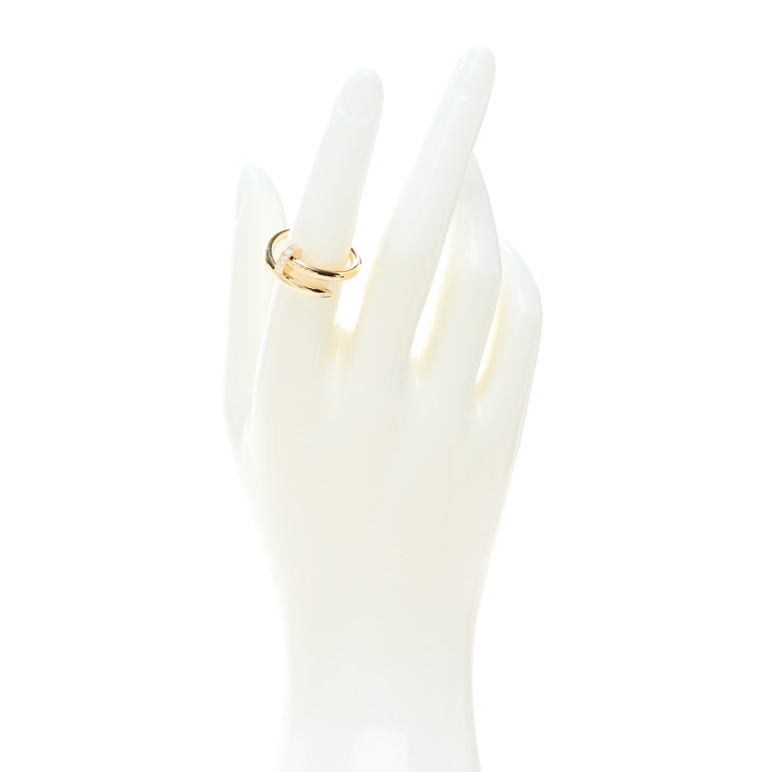 Cartier 18K Yellow Gold Diamond Juste Un Clou Ring 54 6.75 2 of 4