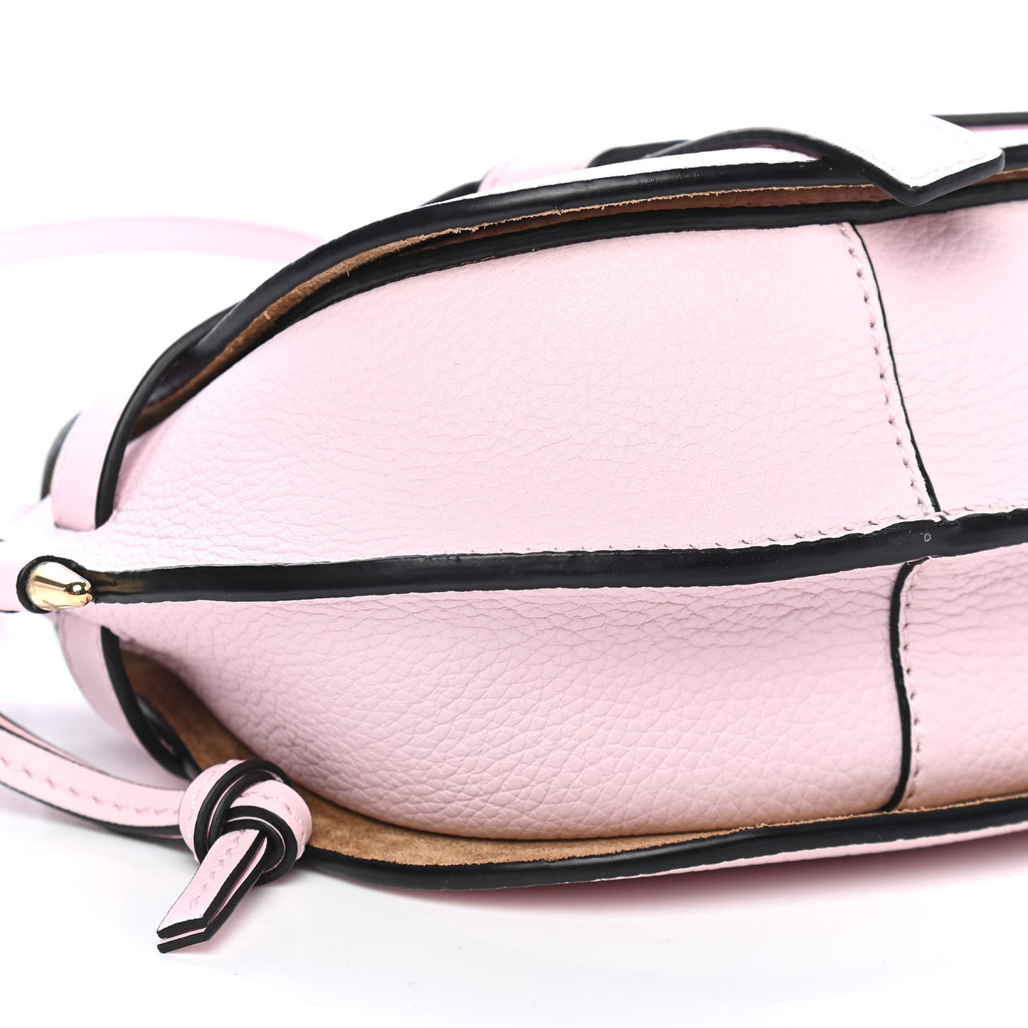 Grained Calfskin Mini Gate Crossbody Bag Pastel Pink