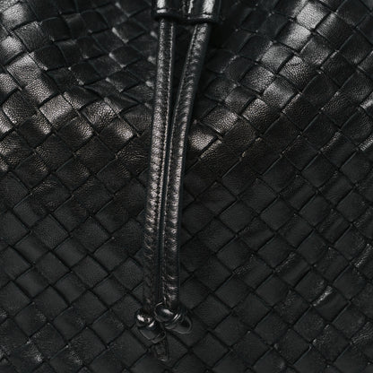 Bottega Veneta Nappa Intrecciato Drawstring Hobo Bag Black 8 of 13