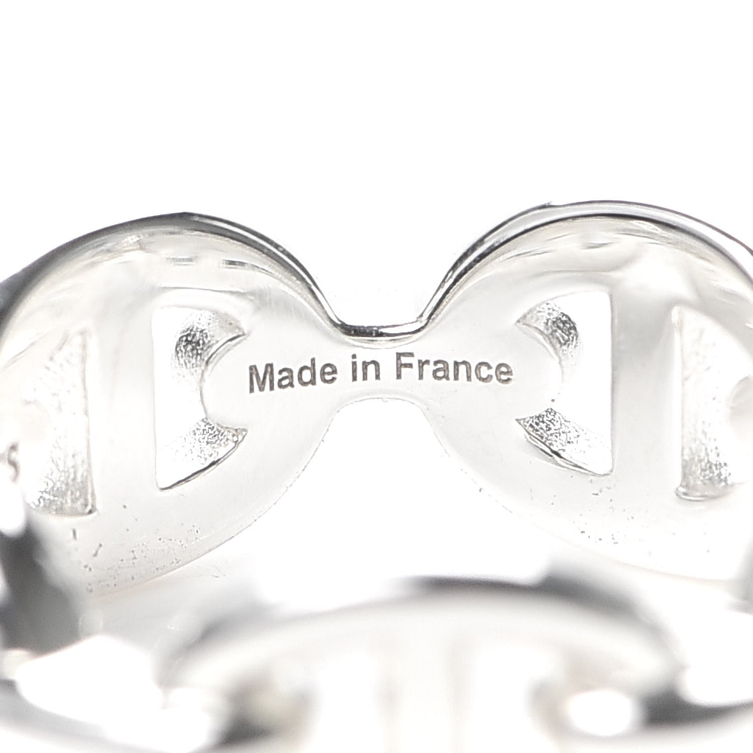 Hermes Sterling Silver PM Chaine d'Ancre Enchainee Band Ring 50 5.25 4 of 6