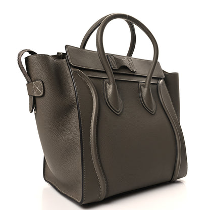 Celine Drummed Calfskin Mini Luggage Souris 3 of 9