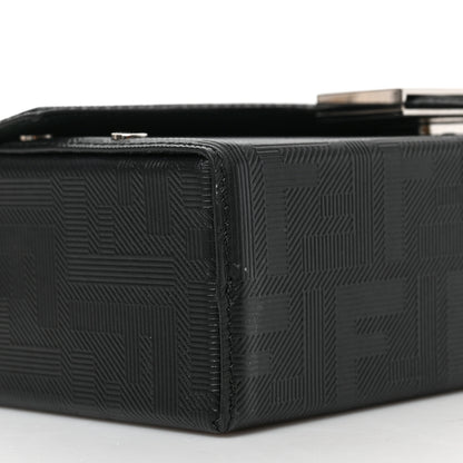 Fendi Vitello King FF Lines Embossed Baguette Soft Trunk Black 12 of 17
