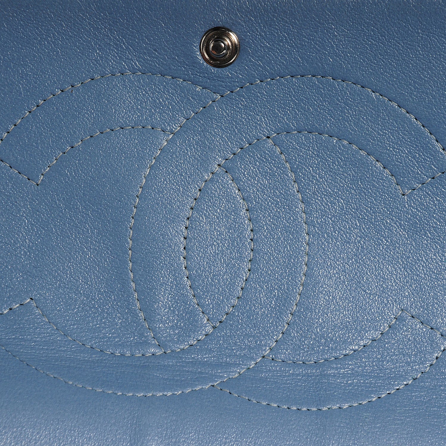 Chanel Patent Maxi Double Flap Light Blue 7 of 9