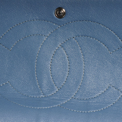 Chanel Patent Maxi Double Flap Light Blue 7 of 9