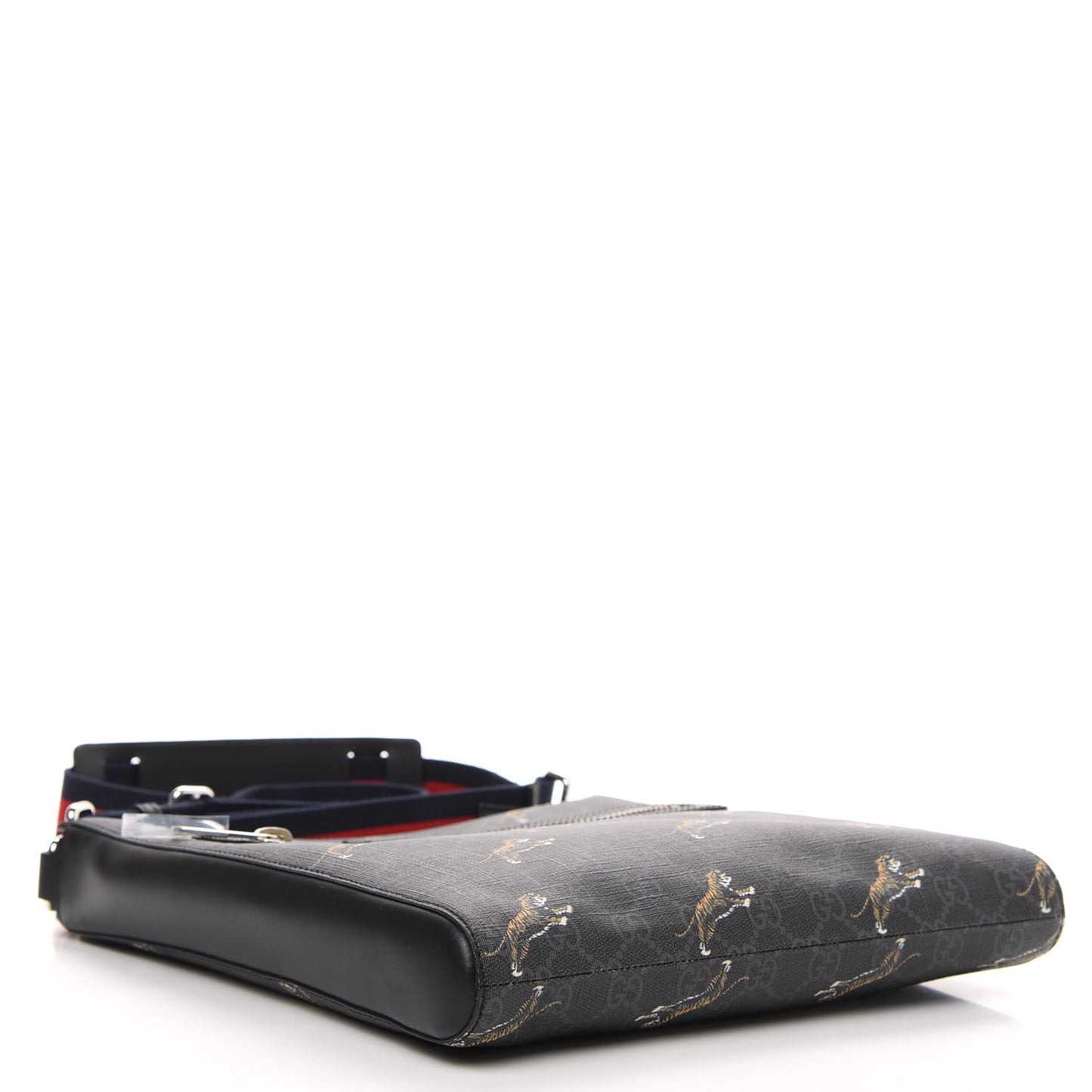 GG Supreme Monogram Tigers Web Messenger Bag Black Multicolor