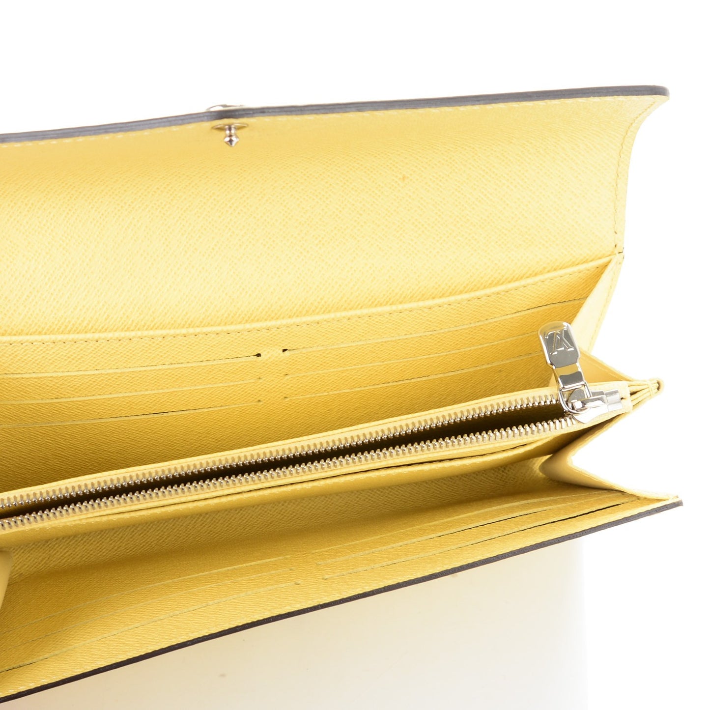 Epi Sarah Wallet NM Jaune Pale