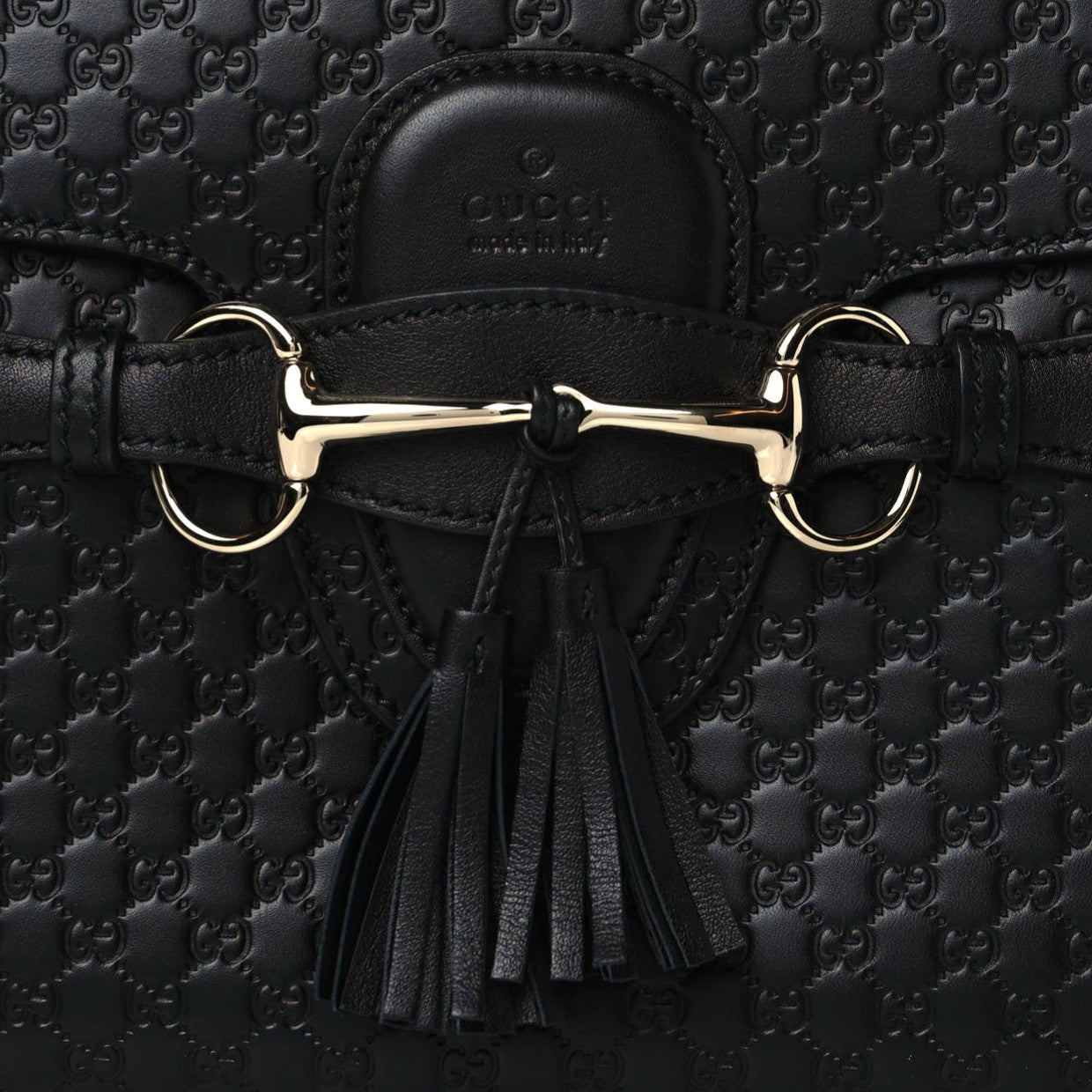 Gucci Microguccissima Medium Emily Chain Shoulder Bag Black 7 of 10