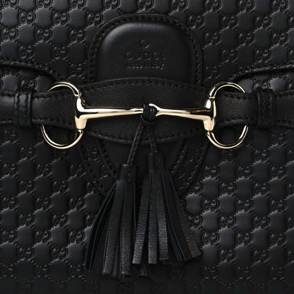 Gucci Microguccissima Medium Emily Chain Shoulder Bag Black 7 of 10