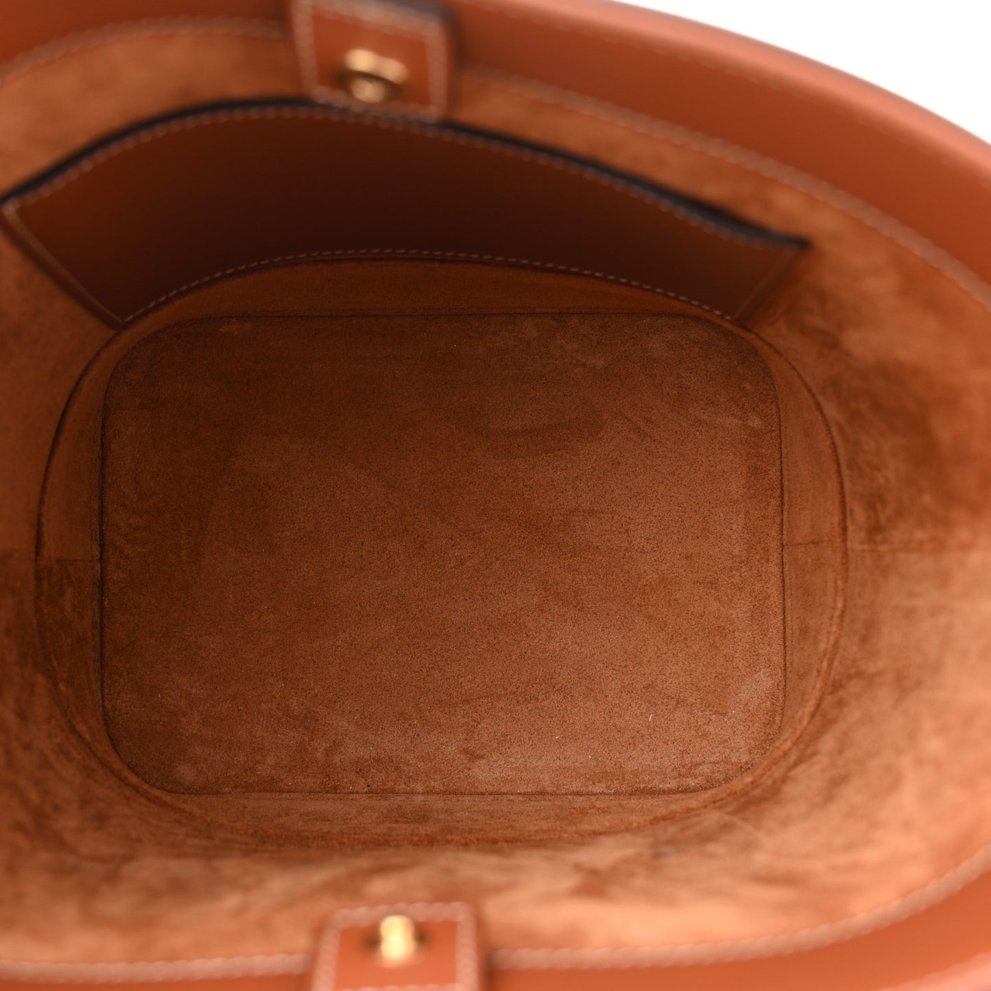 Smooth Calfskin Small Cuir Triomphe Bucket Bag Tan