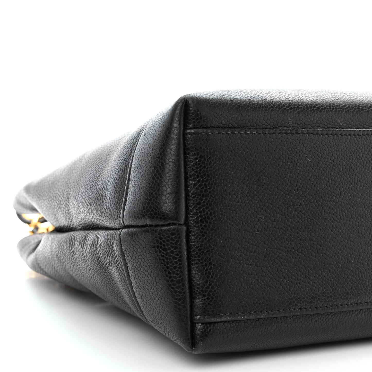 Caviar Large CC Shoulder Bag Black