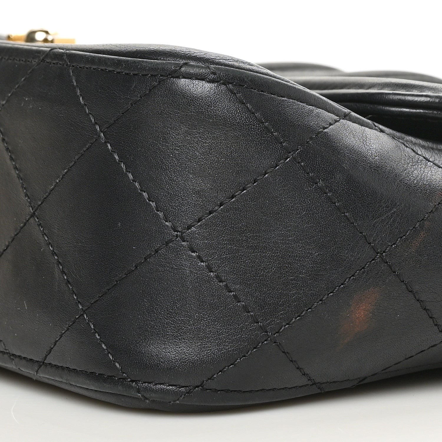 Chanel Lambskin Quilted Medium Elegant CC Flap Black 10 of 11