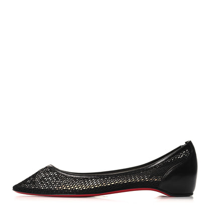 Christian Louboutin Mesh Calfskin Filomena Flats 37 Black 1 of 7