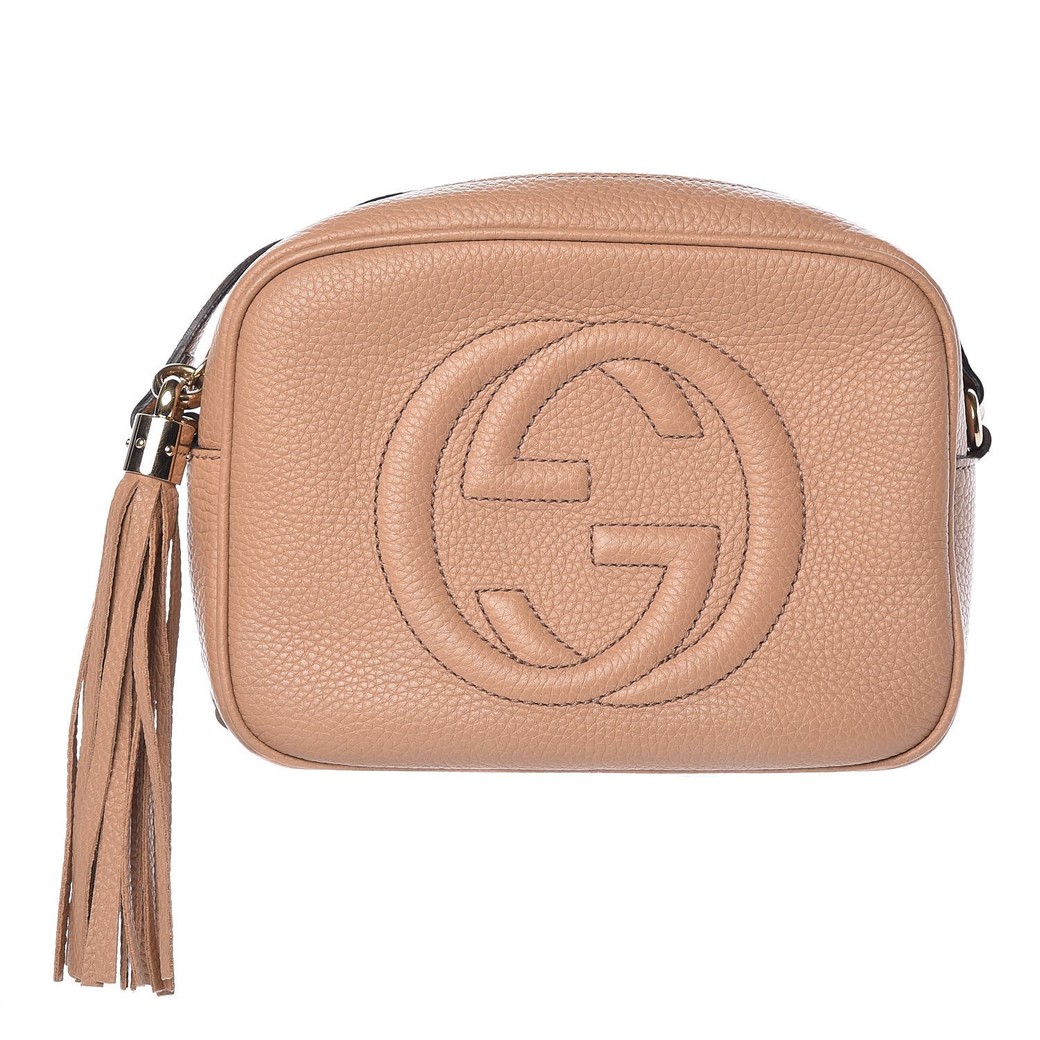 Gucci Pebbled Calfskin Small Soho Disco Bag Camelia 1 of 12