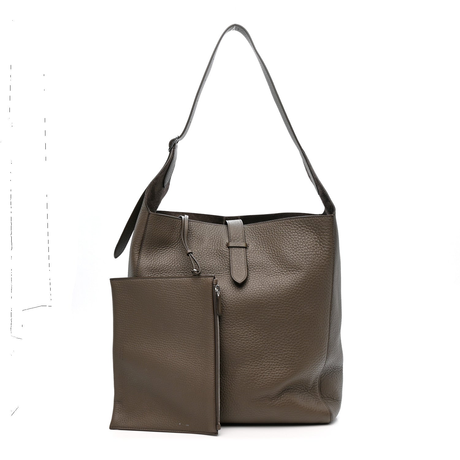 The Row Grained Calfskin Blake Hobo Elephant 3 of 15