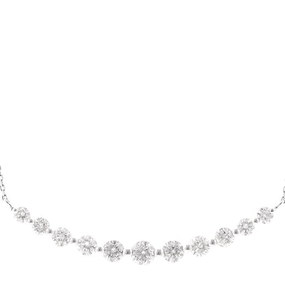 Parker & West by FASHIONPHILE 18K White Gold Diamond 1.00ctw Graduated Station Necklace 4 of 5