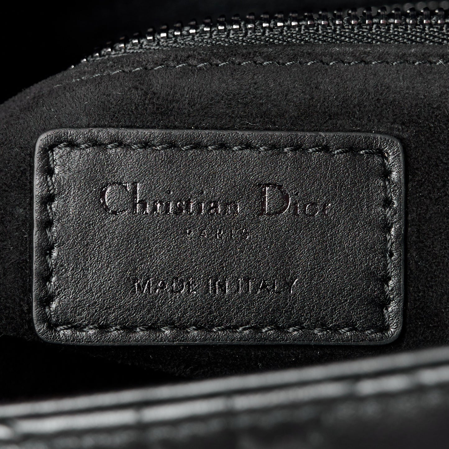 Lambskin Cannage Large Lady Dior Black
