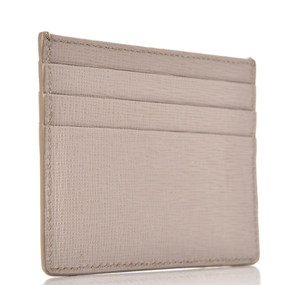 Fendi Vitello Elite Flowerland Card Holder Grigio Polvere 3 of 10