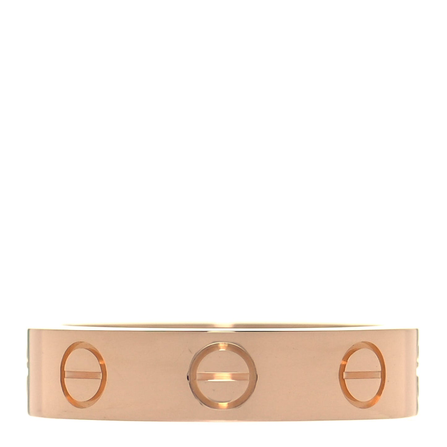 18K Pink Gold Diamond 4mm LOVE Wedding Band Ring 45 3.25