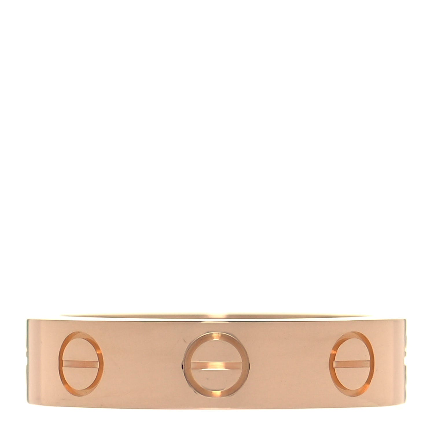 Cartier 18K Pink Gold Diamond 4mm LOVE Wedding Band Ring 45 3.25 6 of 10