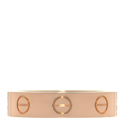 Cartier 18K Pink Gold Diamond 4mm LOVE Wedding Band Ring 45 3.25 6 of 10
