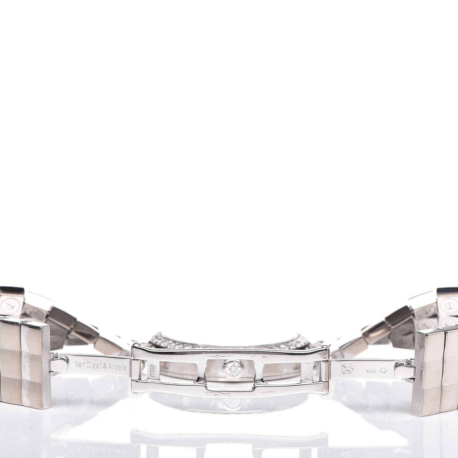 Van Cleef & Arpels 18K White Gold Diamond Bezel Mother of Pearl 28mm Lady Arpels Papillon Quartz Watch 5 of 6