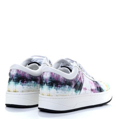 Jimmy Choo Calfskin Tie Dye Hawaii Sneakers 38 Xoasis 3 of 6