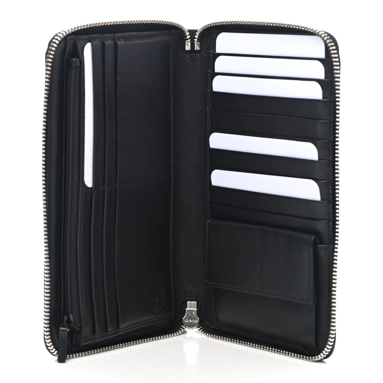 Gucci Microguccissima Large Zip Around Organizer Wallet Black 5 of 8