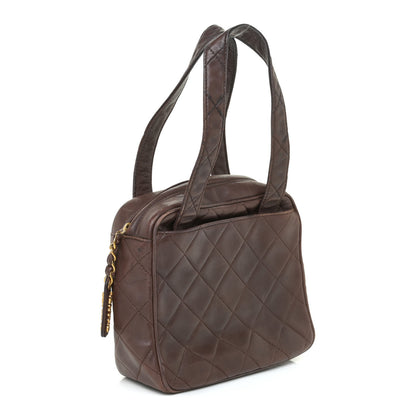 Chanel Lambskin Quilted Shoulder Bag Brown 3 of 27