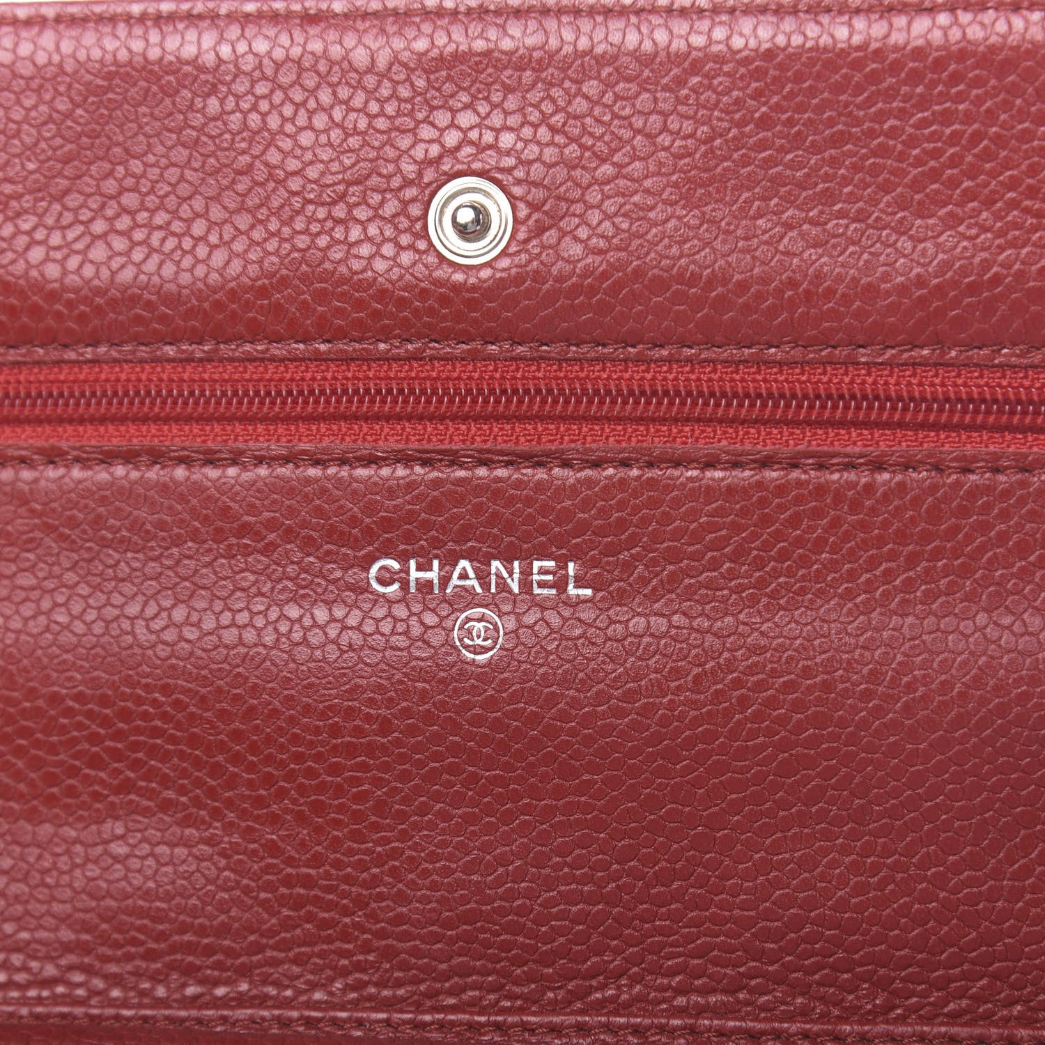 Chanel Caviar Quilted Wallet on Chain WOC Red 6 of 11