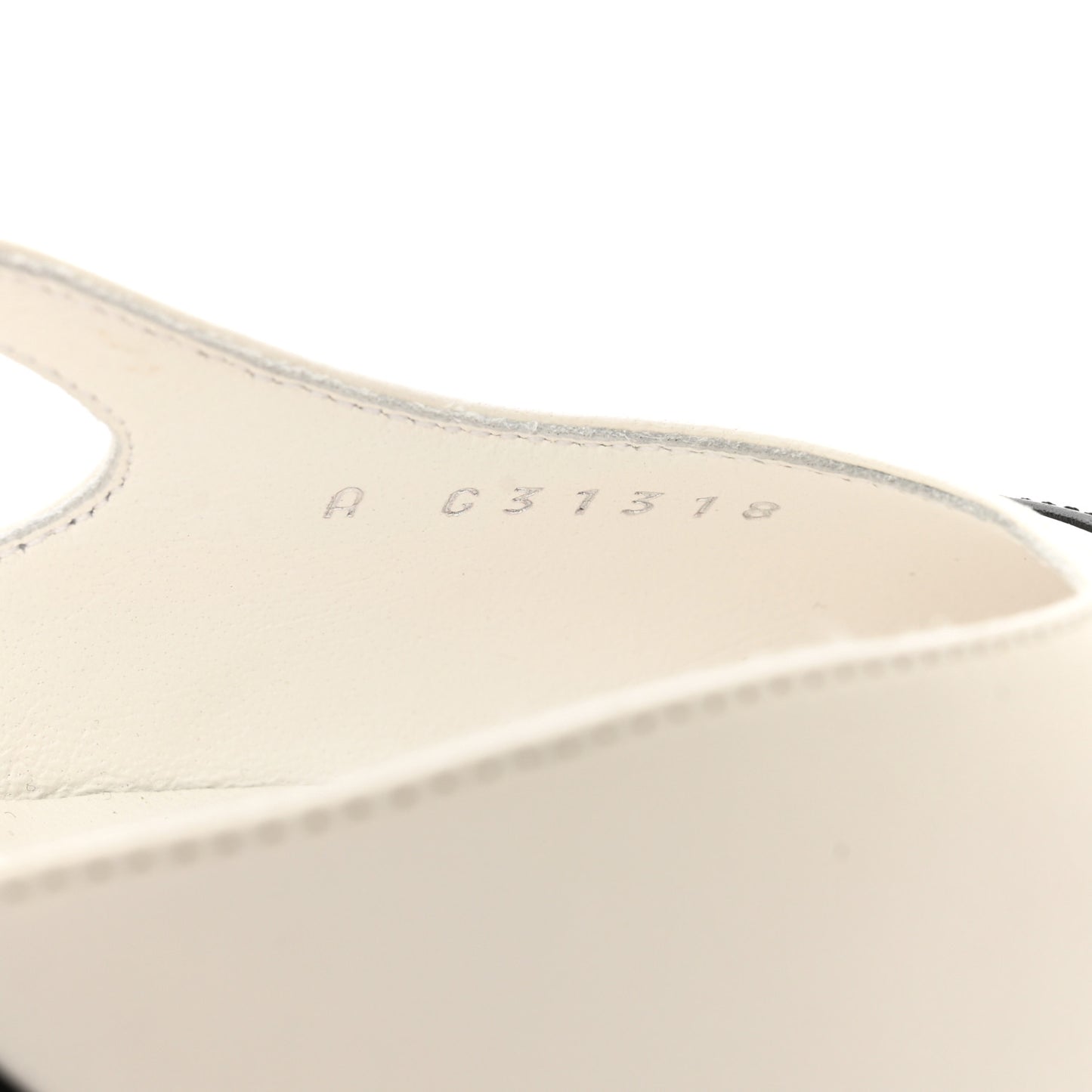 Lambskin Cap Toe CC Slingback Pumps 36 White Black