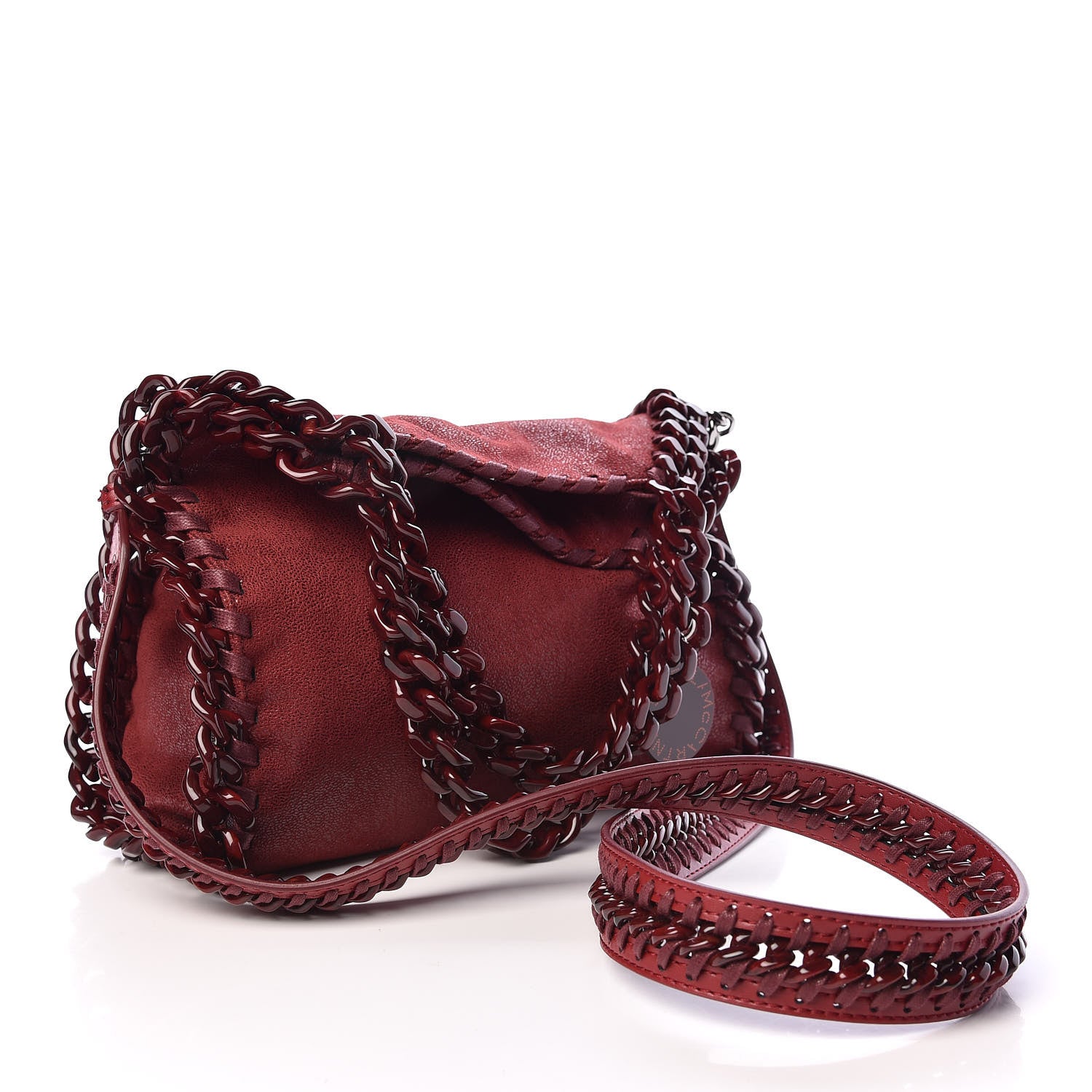 Stella McCartney Shaggy Deer Mini Candy Falabella Ruby 3 of 10