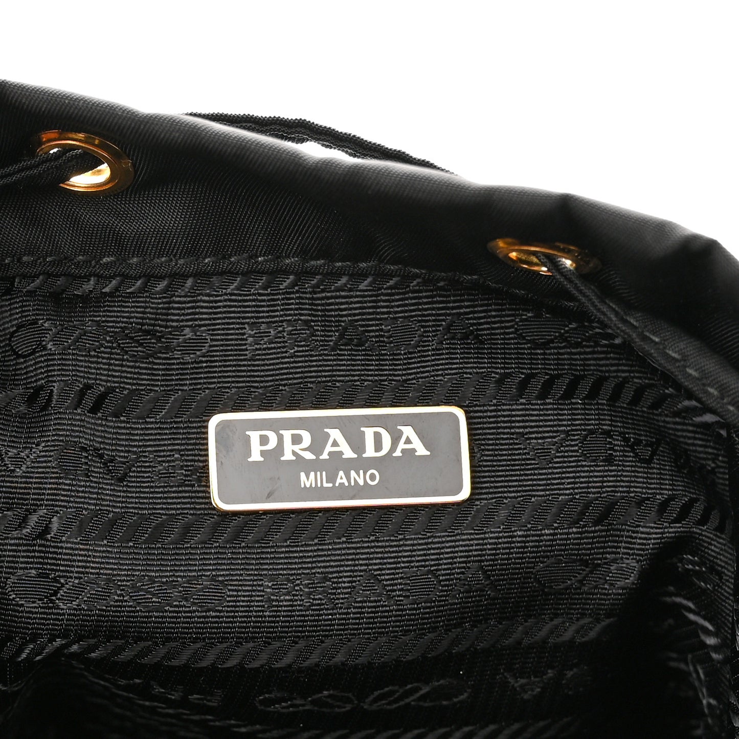 Re-Nylon Duet Drawstring Shoulder Bag Black