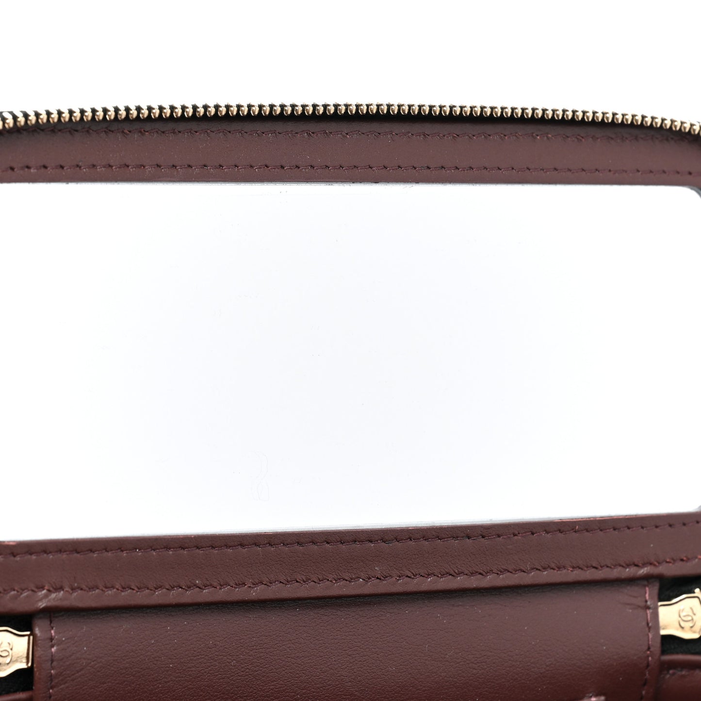 Caviar Quilted Small Vanity Case With Chain Black