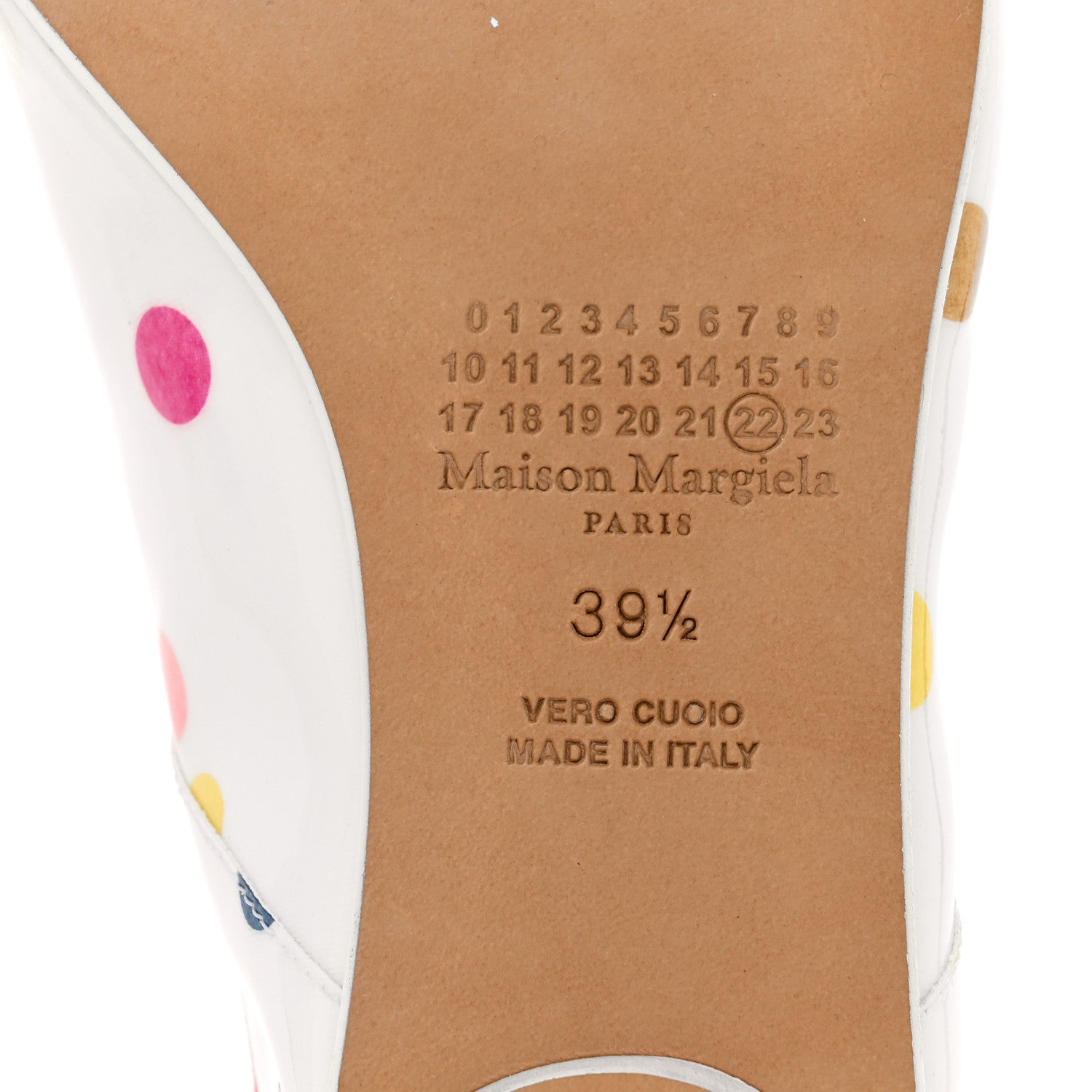 Maison Margiela Coated Canvas Confetti Printed New Ballerina Flats 39 White Multicolor 7 of 10